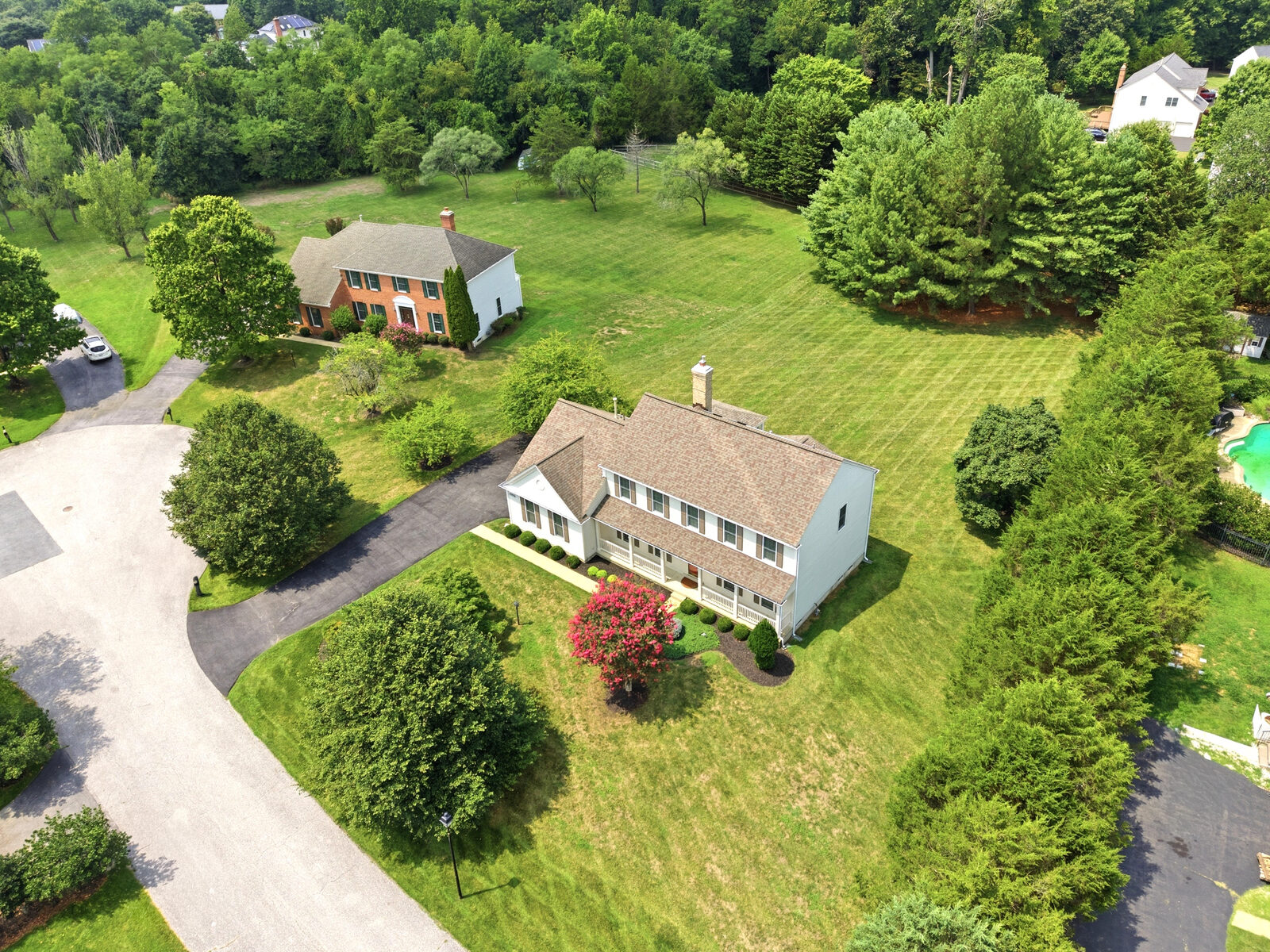 Overhead aerial view of the homesite