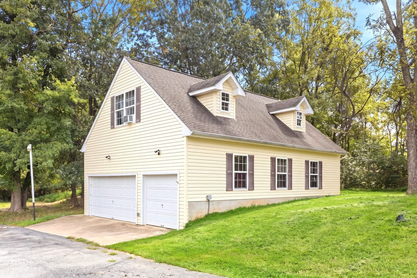 Oversized detached garage with finished space above