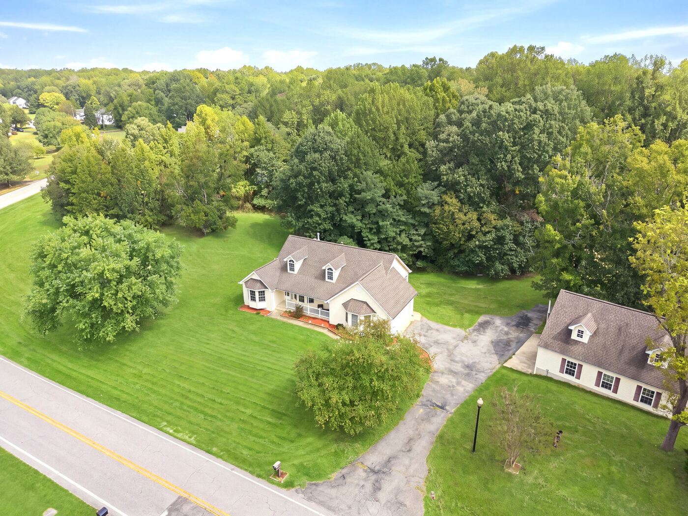 Aerial view of the 3.62-acre grounds