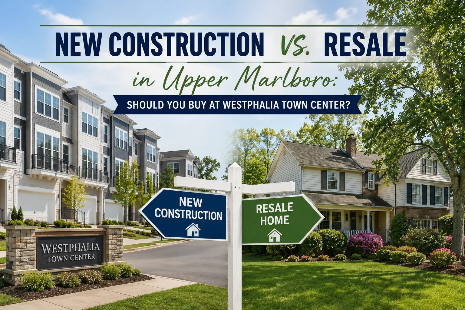 New construction versus resale homes in Upper Marlboro, Maryland