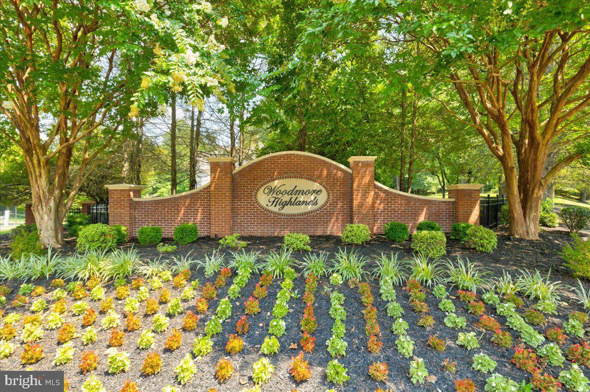Woodmore Highlands neighborhood entrance in Bowie, Maryland