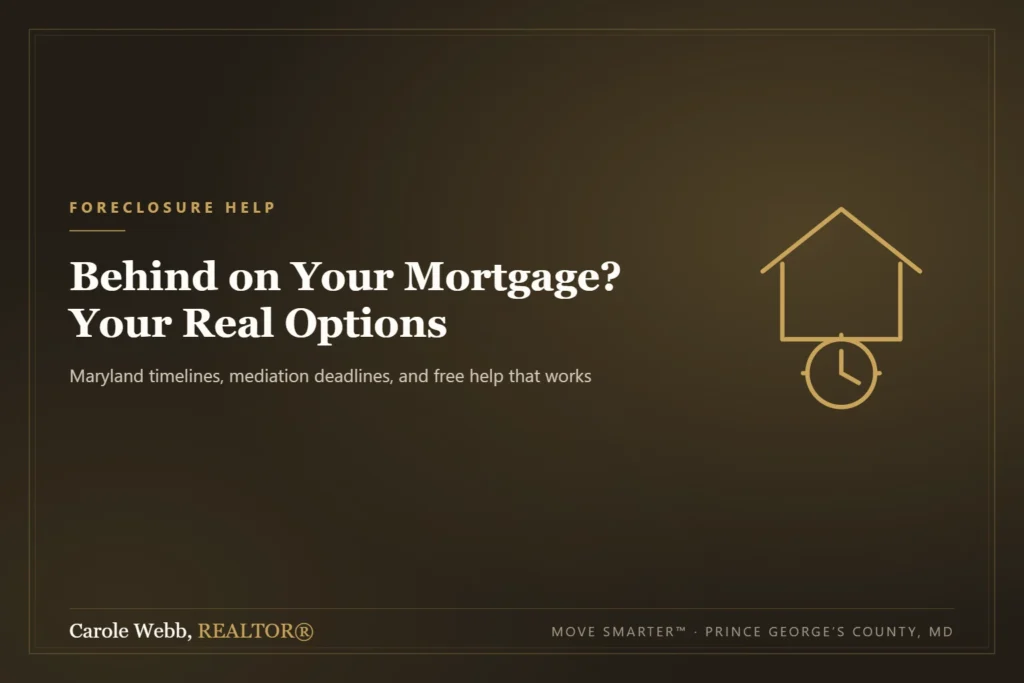 Behind on a mortgage in Prince George’s County, Maryland — foreclosure options and timelines