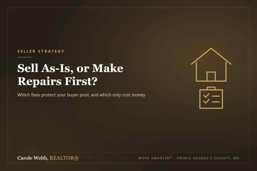 Deciding whether to sell as-is or make repairs first in Prince George’s County, Maryland